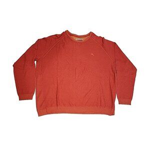 TOMMY BAHAMA mens XXL stretch cotton pullover sweater crew neck 2XL loose fit